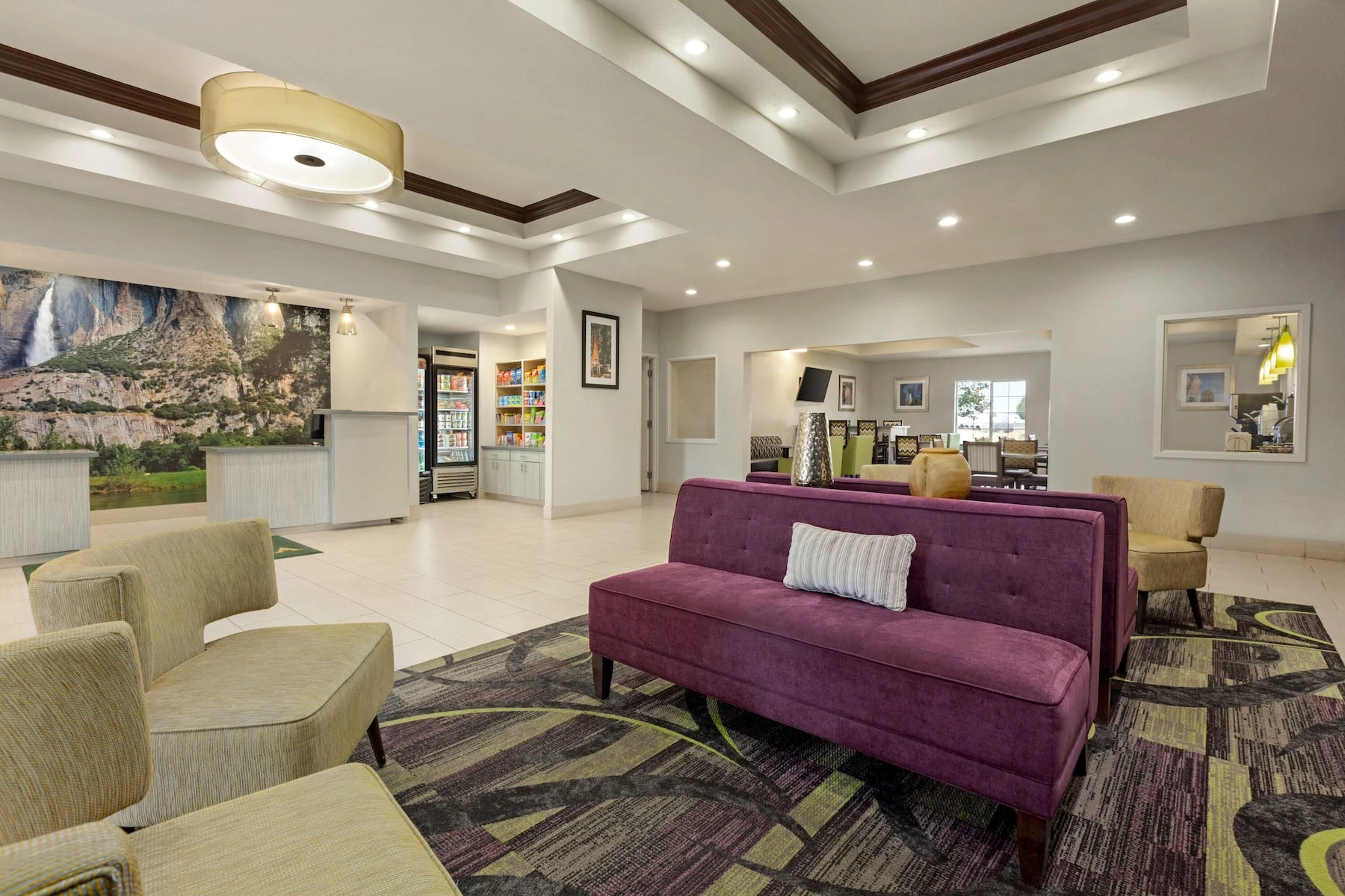 Comfortable hotel lobby with inviting seating