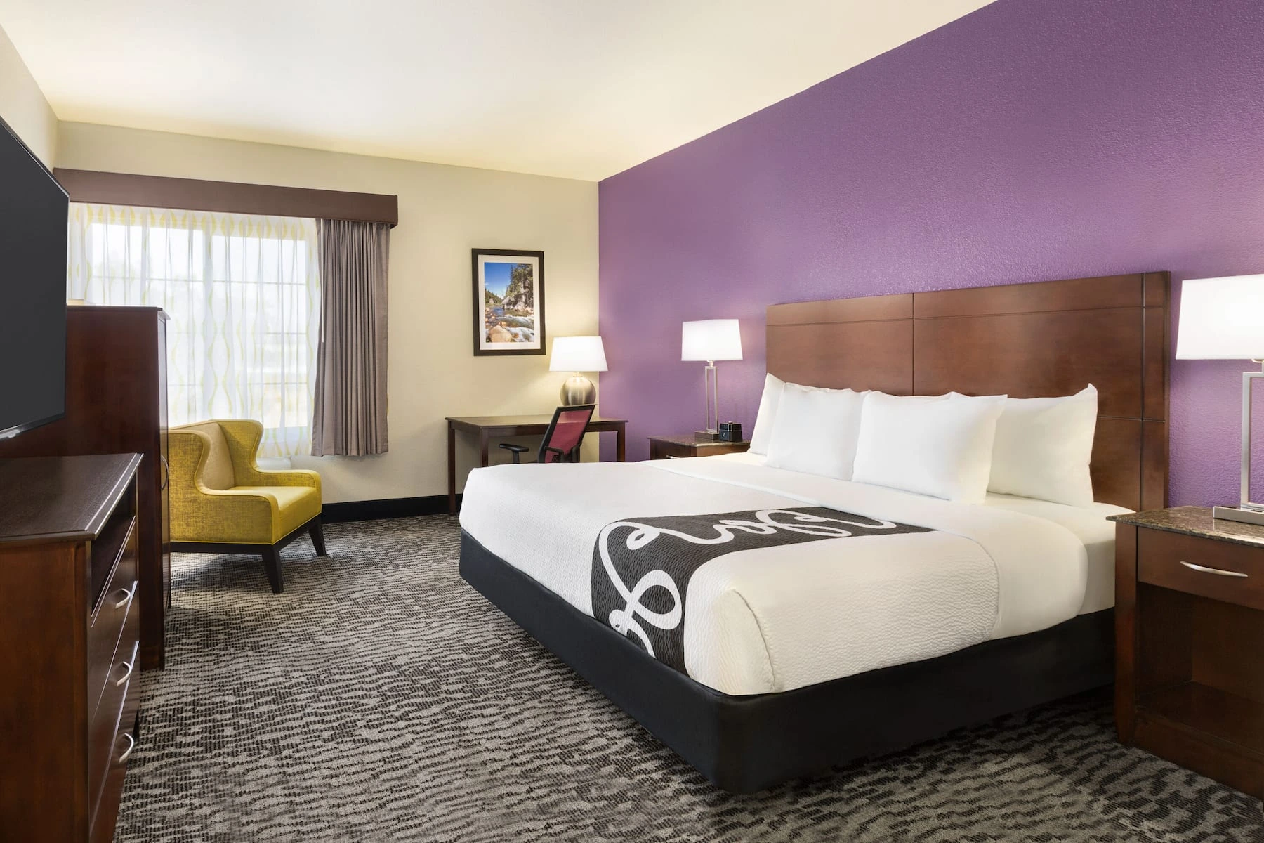 Comfortable guest room with a king bed and in-room conveniences